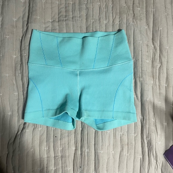 aerie Pants - Aerie High Waist Blue Shorts